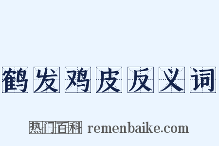 鹤发鸡皮反义词是什么意思的图片